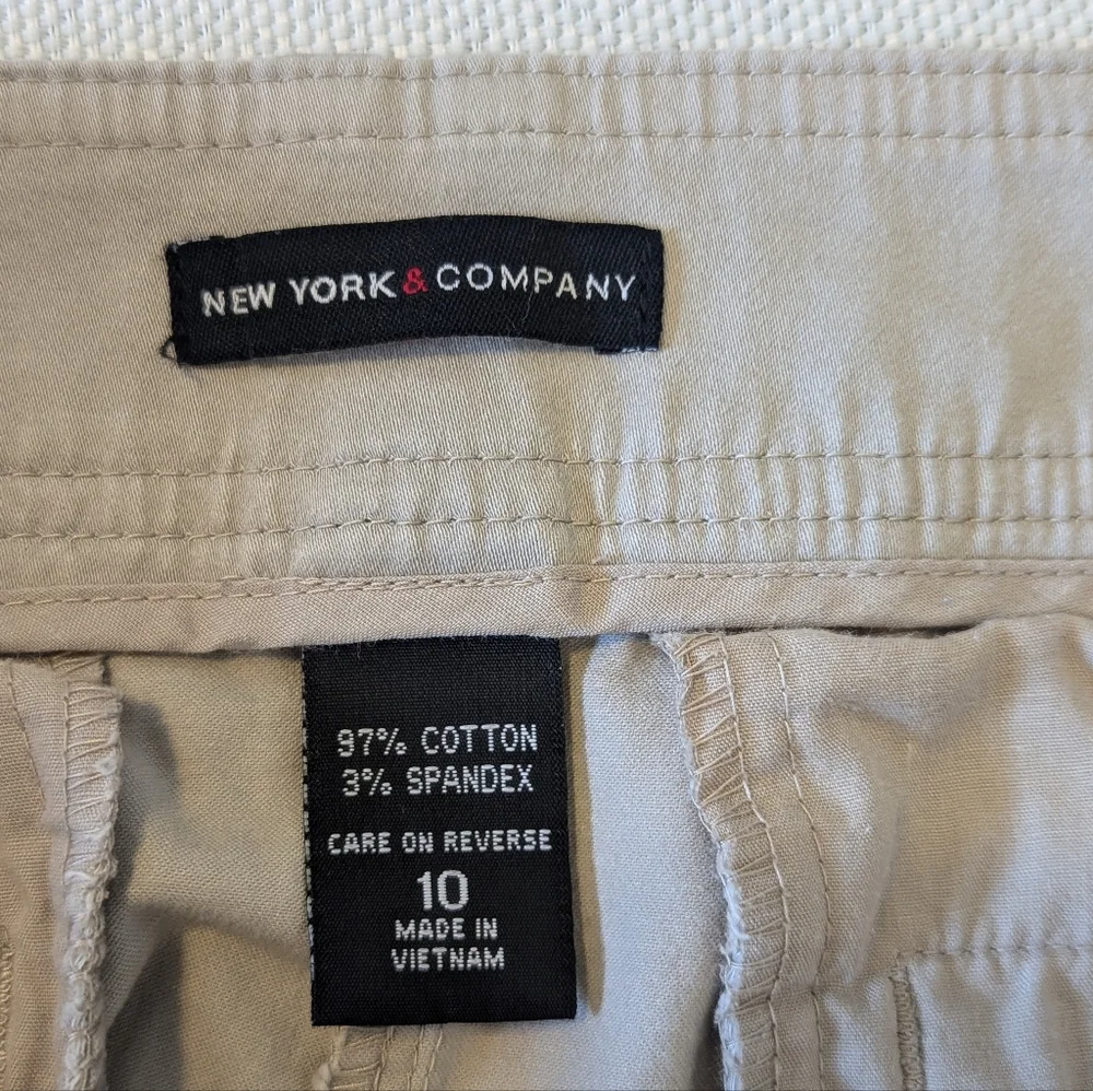 NY&Co Khaki button-fly mini skirt